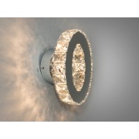 Волшебный настенный хрустальный LED светильник, 6W, хром