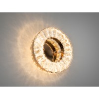 Вражаючий настінний кришталевий LED світильник, 15W, золото