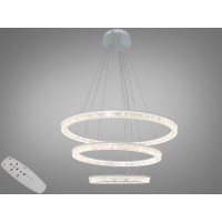 Подвесная LED люстра белая 3 кольца 148Вт