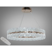 Підвісна LED люстра золото пульт 90Вт 3200-6500К