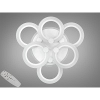 Люстра стельова 8022 біла LED 72W з пультом