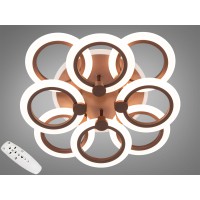 Потолочная LED люстра 8022 коричневая пульт 110W