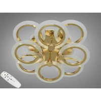 Люстра LED 8022 золото 110Вт пульт диммер