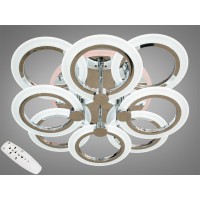 Люстра LED серія 8022 хром 110Вт пульт 3 кольори