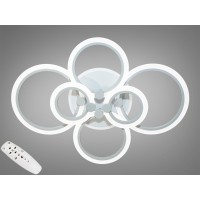 Люстра LED Diasha 8022 серая 6 колец 105Вт 18м²