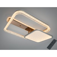 Люстра стельова LED з пультом золото 115 Вт 20 м²