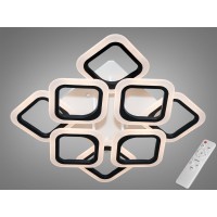 Люстра LED 8060 черная 80 Вт пульт 8 плафонов