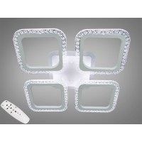 Стельова LED люстра QX біла з пультом і димером 55W