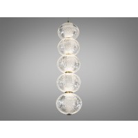 Підвісний світильник LED 5 куль золото 16W CCT