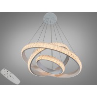 Подвесная LED люстра 3 кольца белая 190Вт CCT