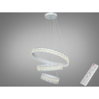 Люстра підвісна Diasha біла 3 кільця 135W пульт
