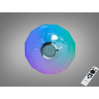 Стельова люстра смарт DB-8303 біла 45 Вт RGB Bluetooth колонка TUYA пульт