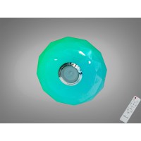 Стельова LED смарт люстра біла 45 Вт RGB Bluetooth колонка