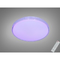 Стельова смарт LED RGB люстра біла 80 Вт пульт