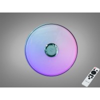 Стельова смарт люстра біла RGB 80 Вт колонка