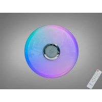 Смарт люстра стельова біла 70Вт RGB з колонкою