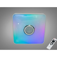 Смарт потолочная люстра квадратная белая 70 Вт RGB
