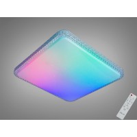 Смарт LED люстра потолочная RGB 80 Вт белая с пультом