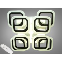Стельова LED люстра 8060 чорна 120Вт з пультом