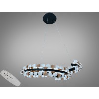 Люстра LED подвесная с пультом чёрная 130 Вт 22 м²