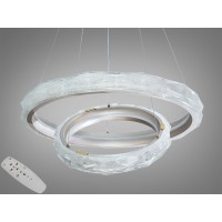 Підвісна люстра LED Diasha шампань 2 кільця 90 Вт