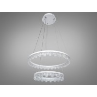 Люстра LED підвісна Diasha біла 2 кільця 85W 3CCT