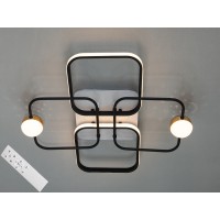 Стельова LED люстра MX2990 білий чорний 55Вт з пультом дистанційного керування