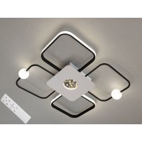 Стельова LED люстра MX2990 чорний білий 55Вт з пультом