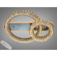 Стельова LED люстра кільця хром 140W пульт