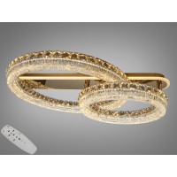 Люстра потолочная LED Diasha золото 2 кольца 180W