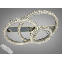 Потолочная LED люстра три кольца хром 280W пульт