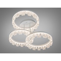 Люстра потолочная LED кольца белая 90W 3 режимы