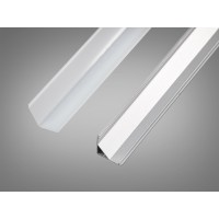 Профіль LED стрічки Diasha кутовий 2 м 16x16 матовий (ціна за 2 метри)