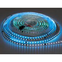 Адресная LED-лента 24В, 126 диодов на метр, 8мм, голубая
