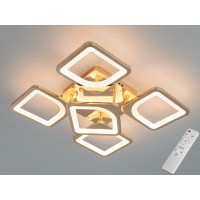Стельова LED люстра 8060 Квадрати золото 72Вт ІЧ