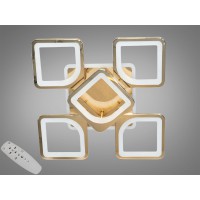 Стельова LED люстра 8060 золото 85W пульт димер