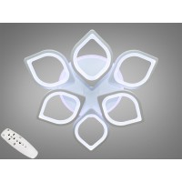 Люстра під стелю з діммером і LED підсвічуванням, 115W, біла люстра