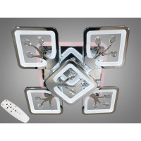 Люстра стельова LED з пультом димер 90W хром