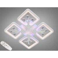 Стельова LED люстра біла 85W пульт димер 4 модулі