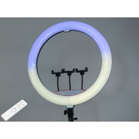 RGB селфи лампа с пультом, диаметром 56см, 60Вт