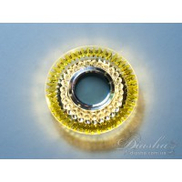 Хрустальный светильник, жёлтое стекло с LED-подсветкой