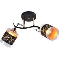 Decorative chandelier INTEREES IS XA1295/2 BK+FGD with 2 lampshades