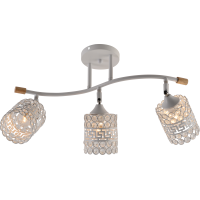 Люстра декоративна INTEREES IS XA1588-3 WH+WOOD+CR