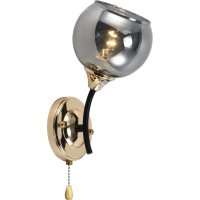 Бра настенная INTEREES IS XA1353A-1 BK+GOLD CHROME