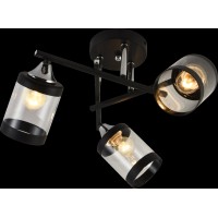 Потолочная люстра INTEREES XA1397B/3 Черный+хром на 3 плафона