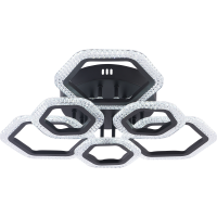 Потолочная люстра IS LI8490C-3+3A BK, черная, LED 96W