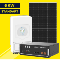 Гибридная солнечная станция на 6 кВт Standart | Deye 6 kw | LP Longi 450W