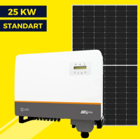 Сетевая солнечная станция на 25 кВт Standart | Solis 25 kw | LP Longi 425W