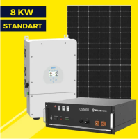 Гибридная солнечная станция на 8 кВт Standart | Deye 8 kw | LP Longi 450W