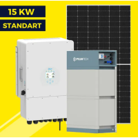Гібридна сонячна станція 15 кВт Standart | Deye 15 kw | Ulica 550W